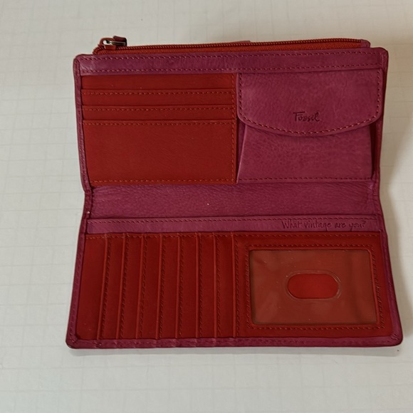 Fossil Wallet Floral Multi Color Faux Leather - Picture 4 of 9